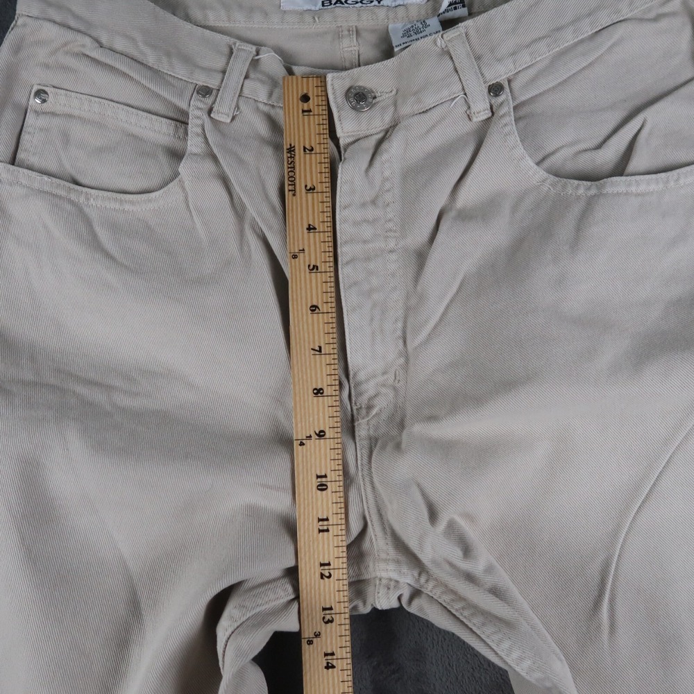 Vintage 90s Anchor Blue Mens Size 38x30 Baggy Jeans Denim Beige Skate Grunge - Picture 12 of 16